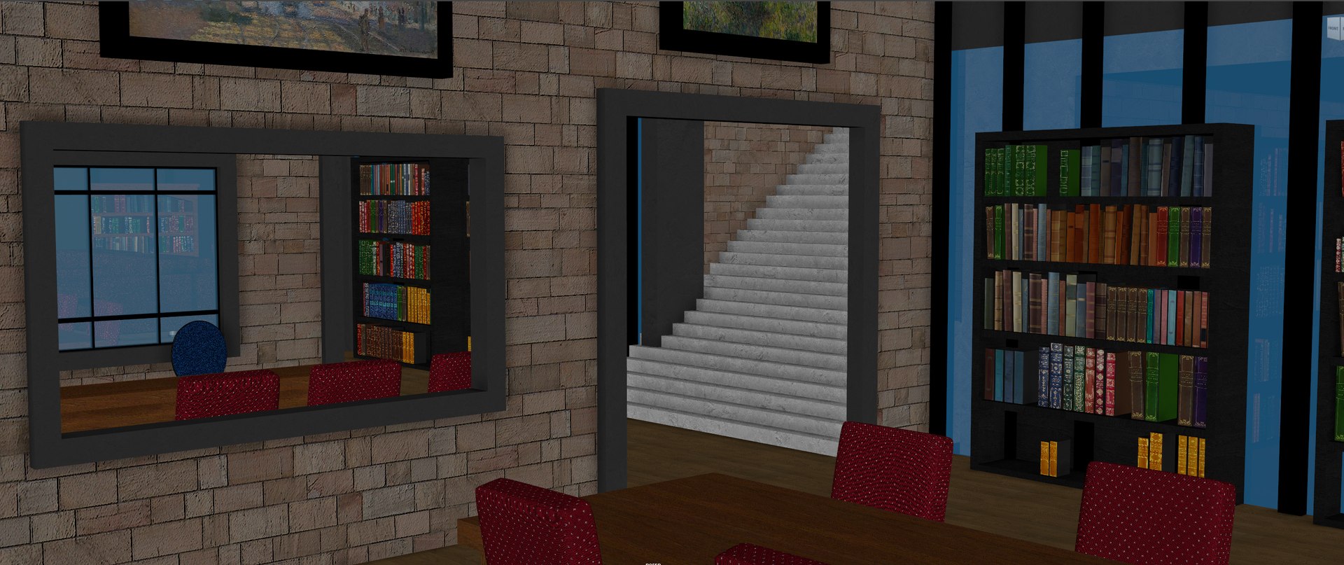 3D Library Interior Model - TurboSquid 2423626