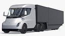 Tesla Semi Long Haul Truck with Trailer