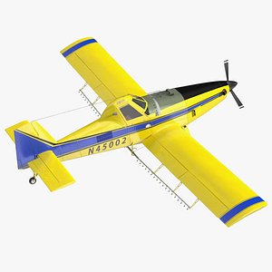 Plane Air Tractor AT 502B Simple Interior Rigged 3D