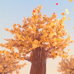 3D model Crystal tree tree cartoon tree model
