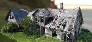 Derelict Wooden House 3D Scan 3D model