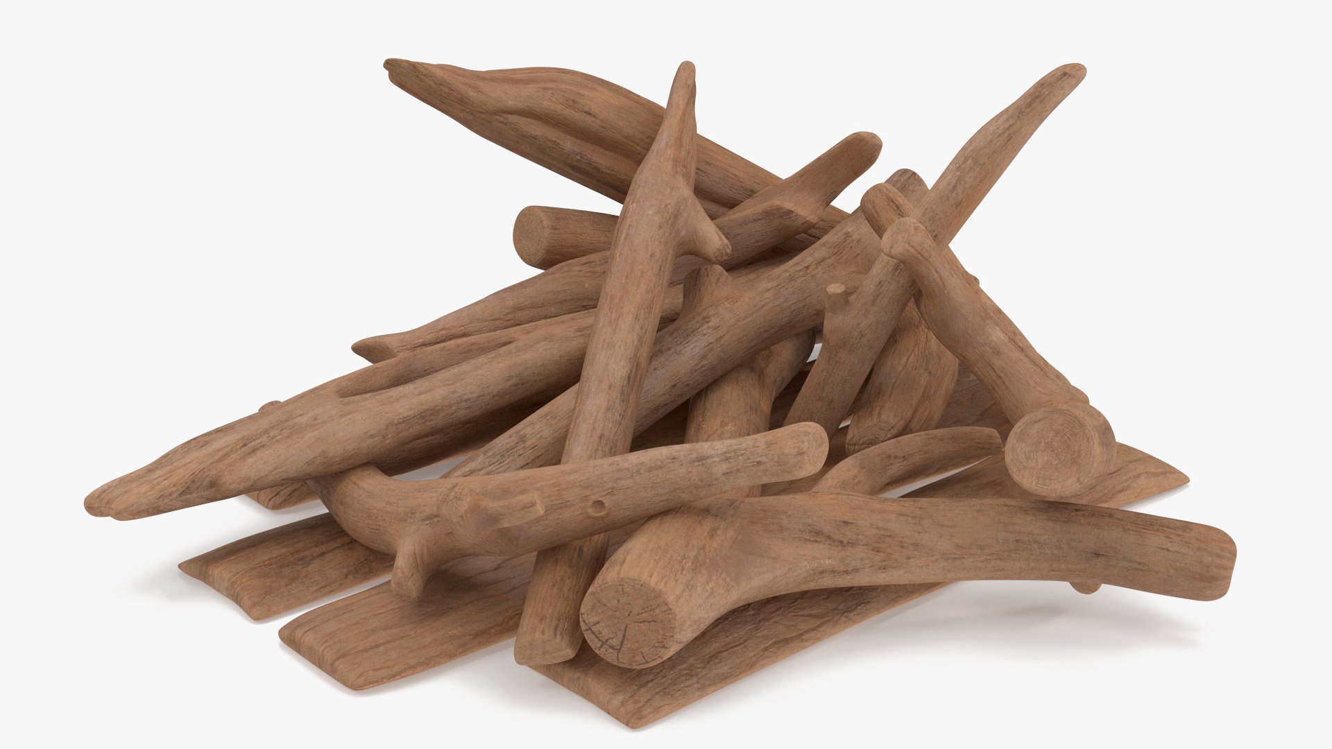 Driftwood Pile 3D model preview