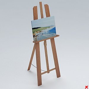 Carved Wood Easel for Painting