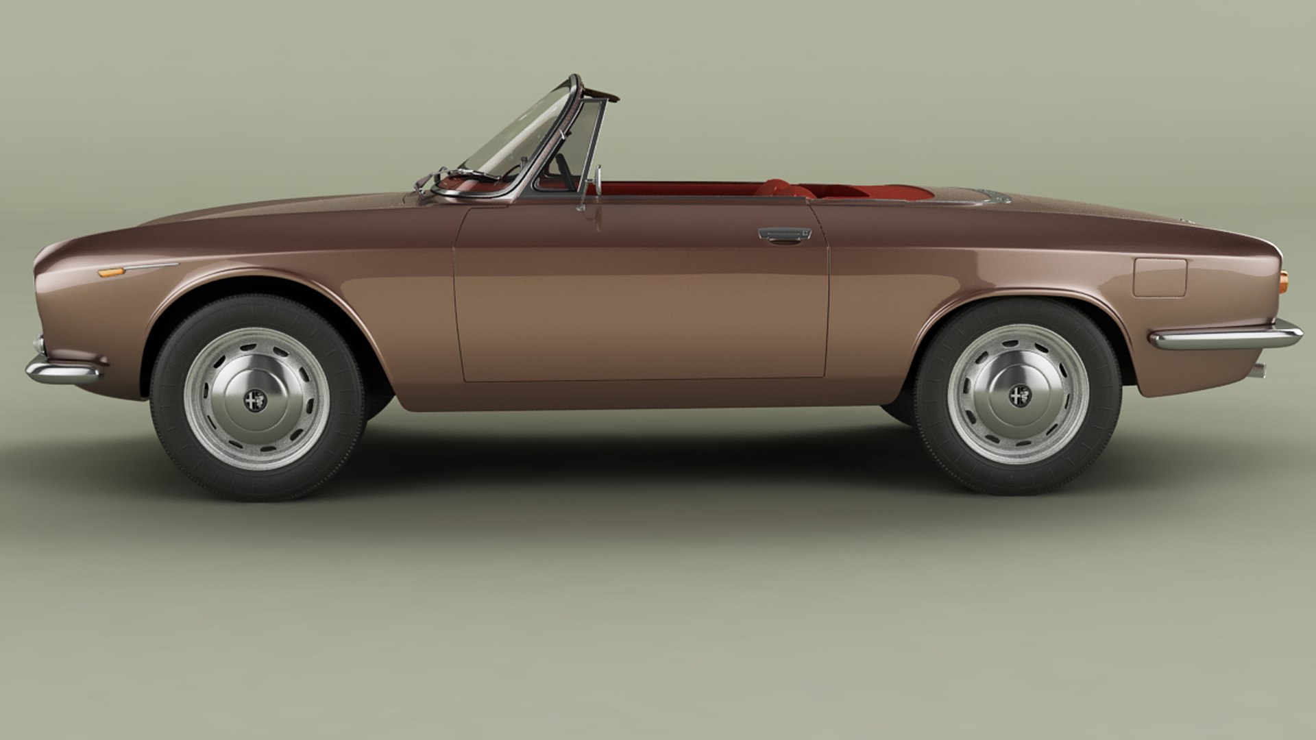 Miniature Voiture Matrix 1/43 – Alfa Romeo Giulia GT Spider Prototipo (Brown Metal) – Prévente