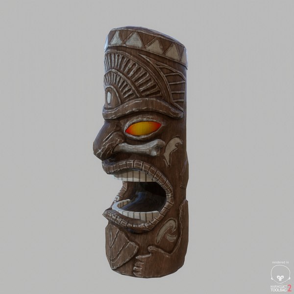 tiki statues 3d obj