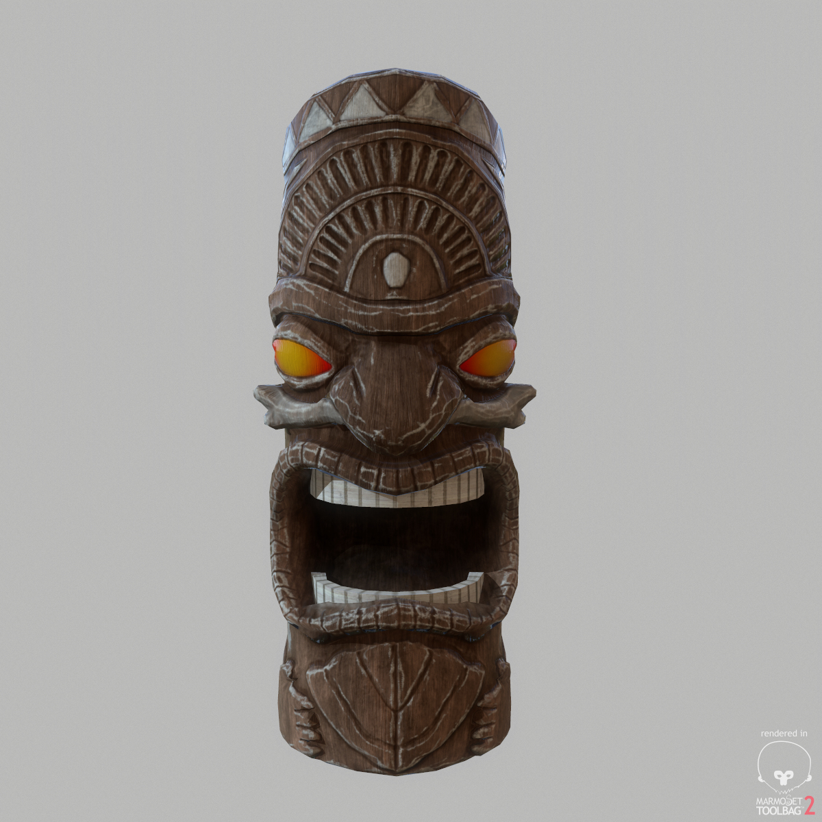 tiki statues 3d obj