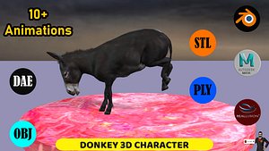 Donkey 3D model