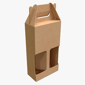 3D Bottle carboard gable box packaging