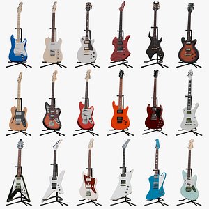 Ultimate Electric Guitar Collection 18 PBR Models
