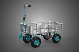 3D ELECTRIC UTILITY CART TROLLEY PLASTIC LATTICE RACK BASKET CRATE