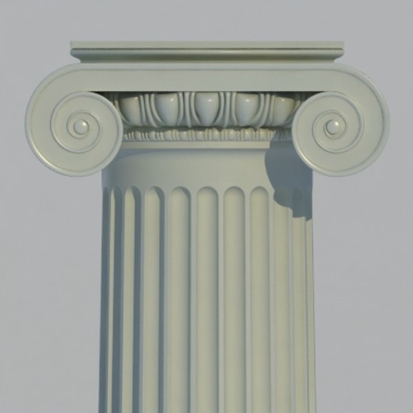 classical ionic order column 3d model