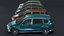 minivan car generic 3D model