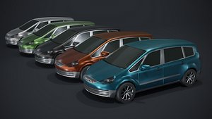 minivan car generic 3D model