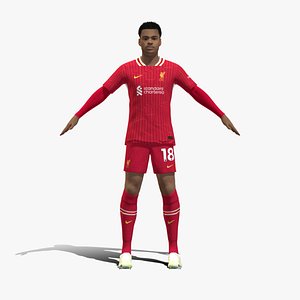 3D 3D Rigged Cody Gakpo Liverpool 2025