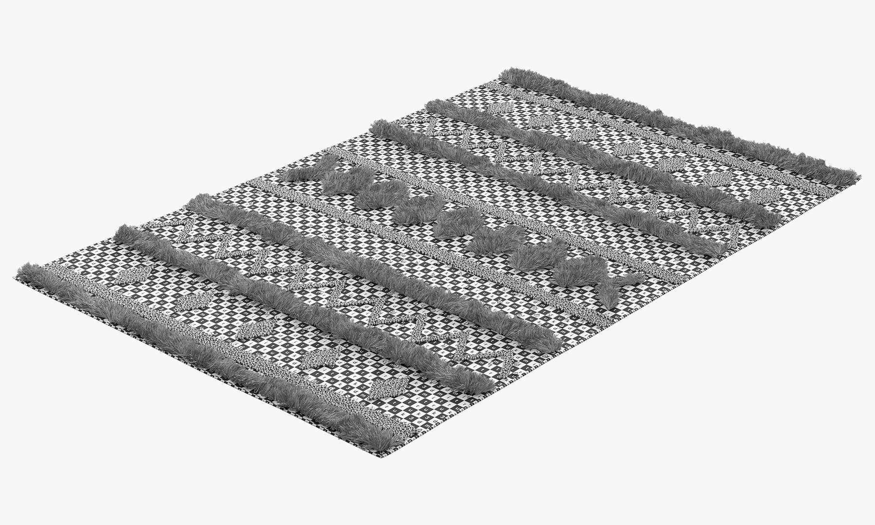 NuLOOM Black Wool Raised Geometric Shag Rug Model - TurboSquid 2148024
