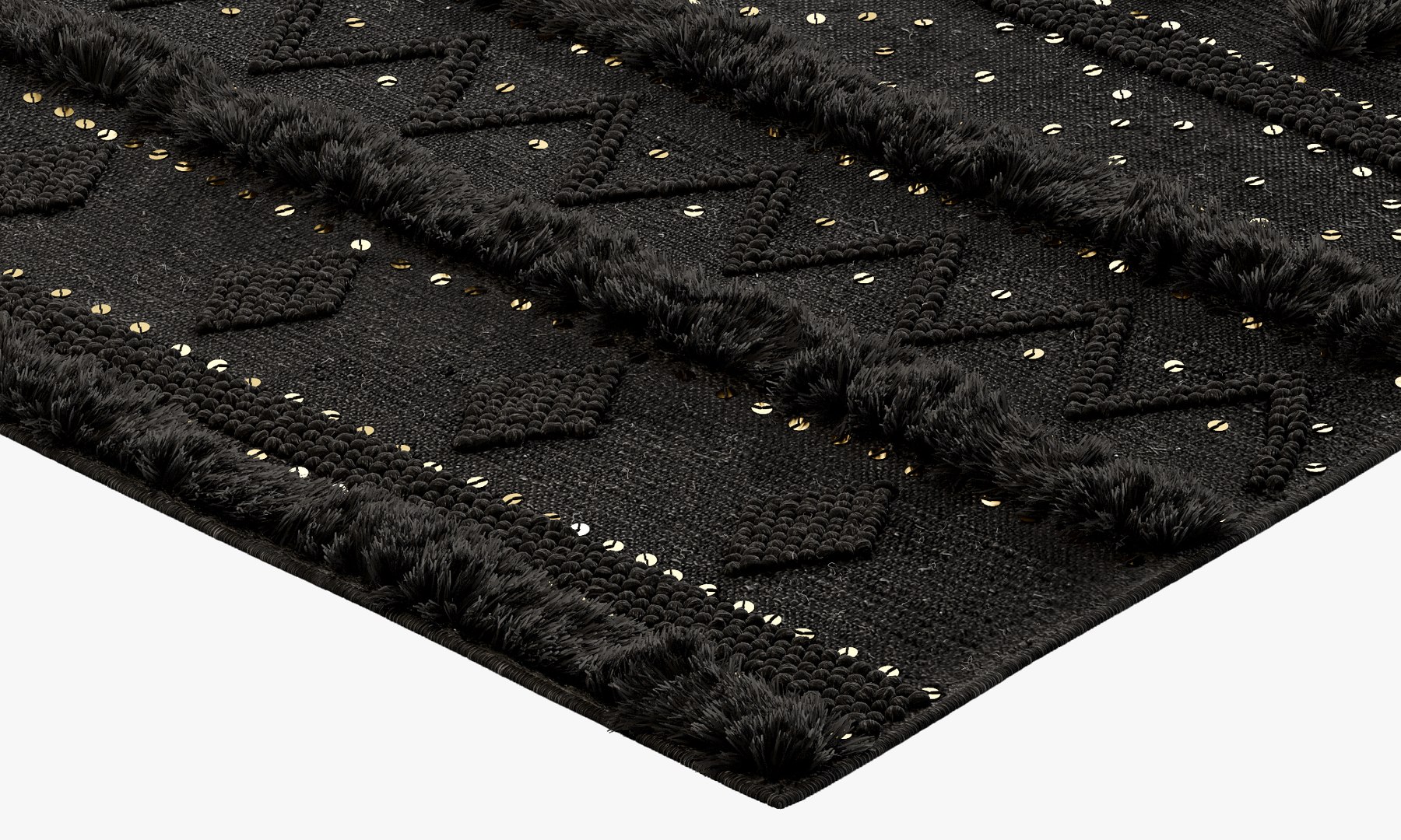 NuLOOM Black Wool Raised Geometric Shag Rug Model - TurboSquid 2148024