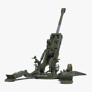 3D model howitzer m777 155mm rigged