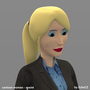 secretary cartoon woman