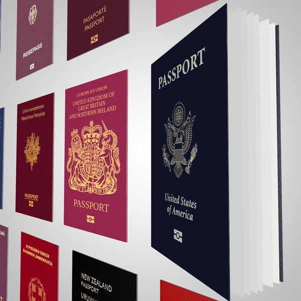 modelo 3d 16 pasaportes. Pasaportes del mundo. - TurboSquid 1430168