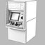 3d model atm cash machine