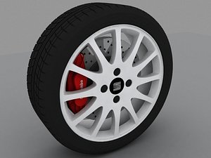 3d model seat ibiza cupra alloy wheel