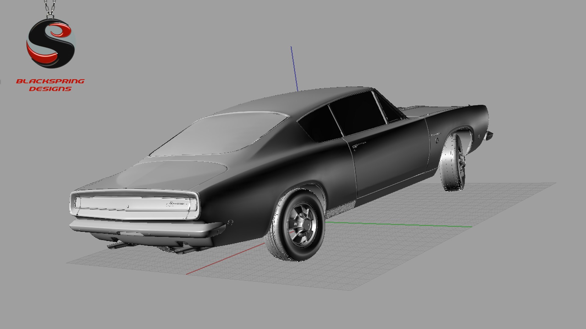 3d Model Plymouth Barracuda S 1968 8888