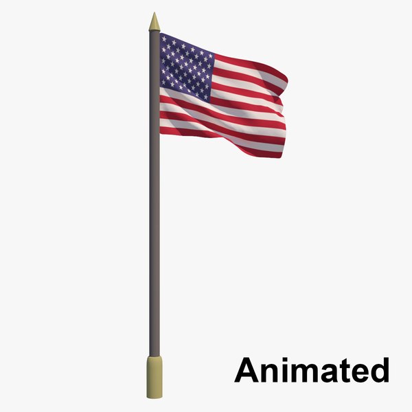 3D flag - animation model