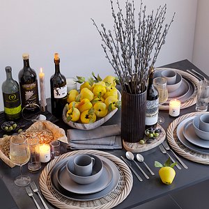 table setting 3D model