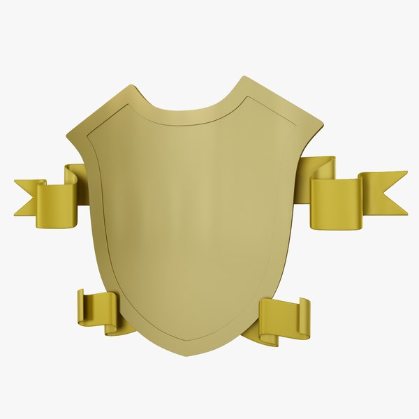 shield ribbons 3d model