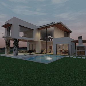 3D model modern scene