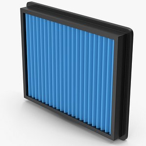 3D Blue Car Air Filter