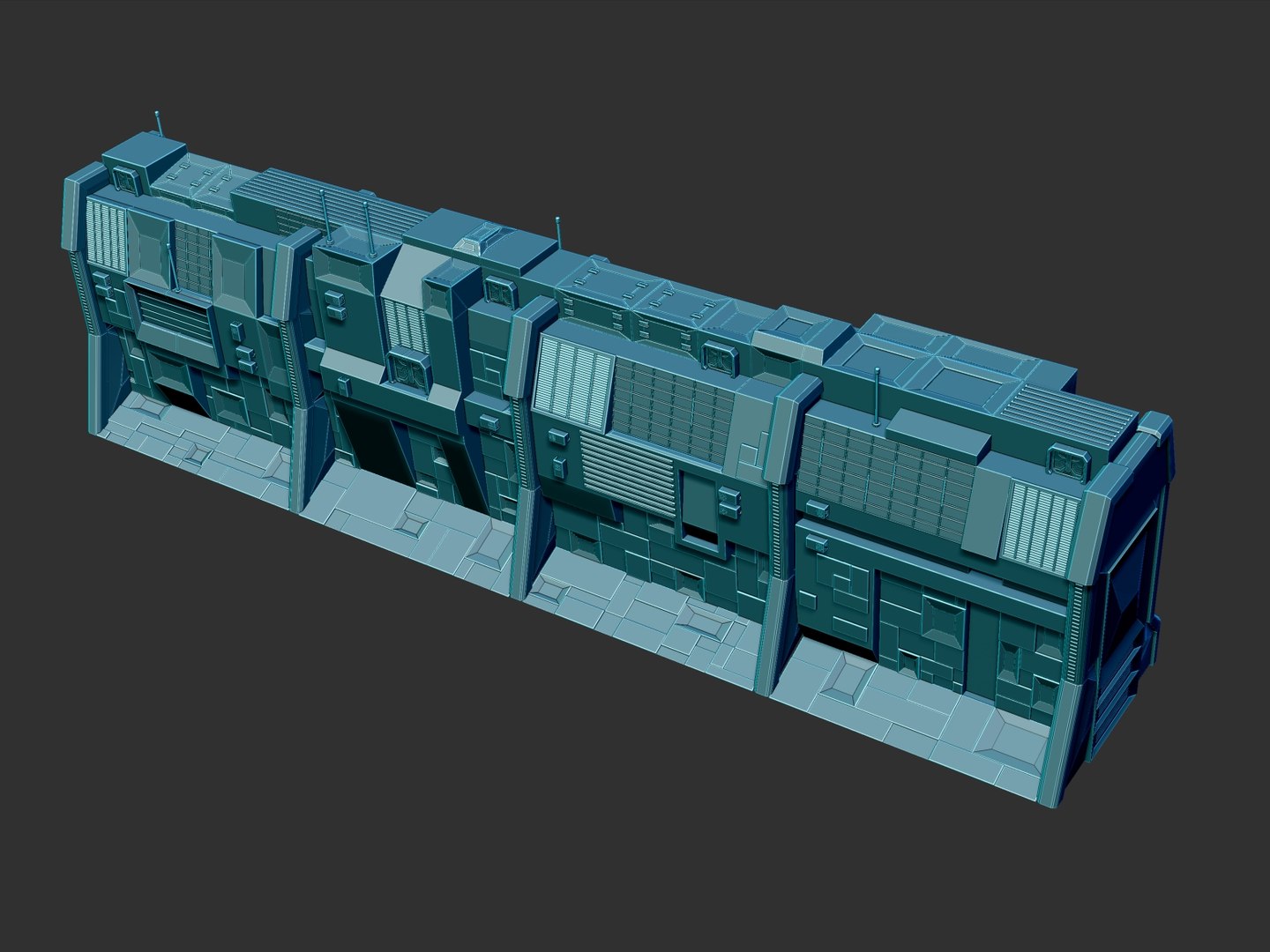 Sci Fi Futuristic Building 3d Model