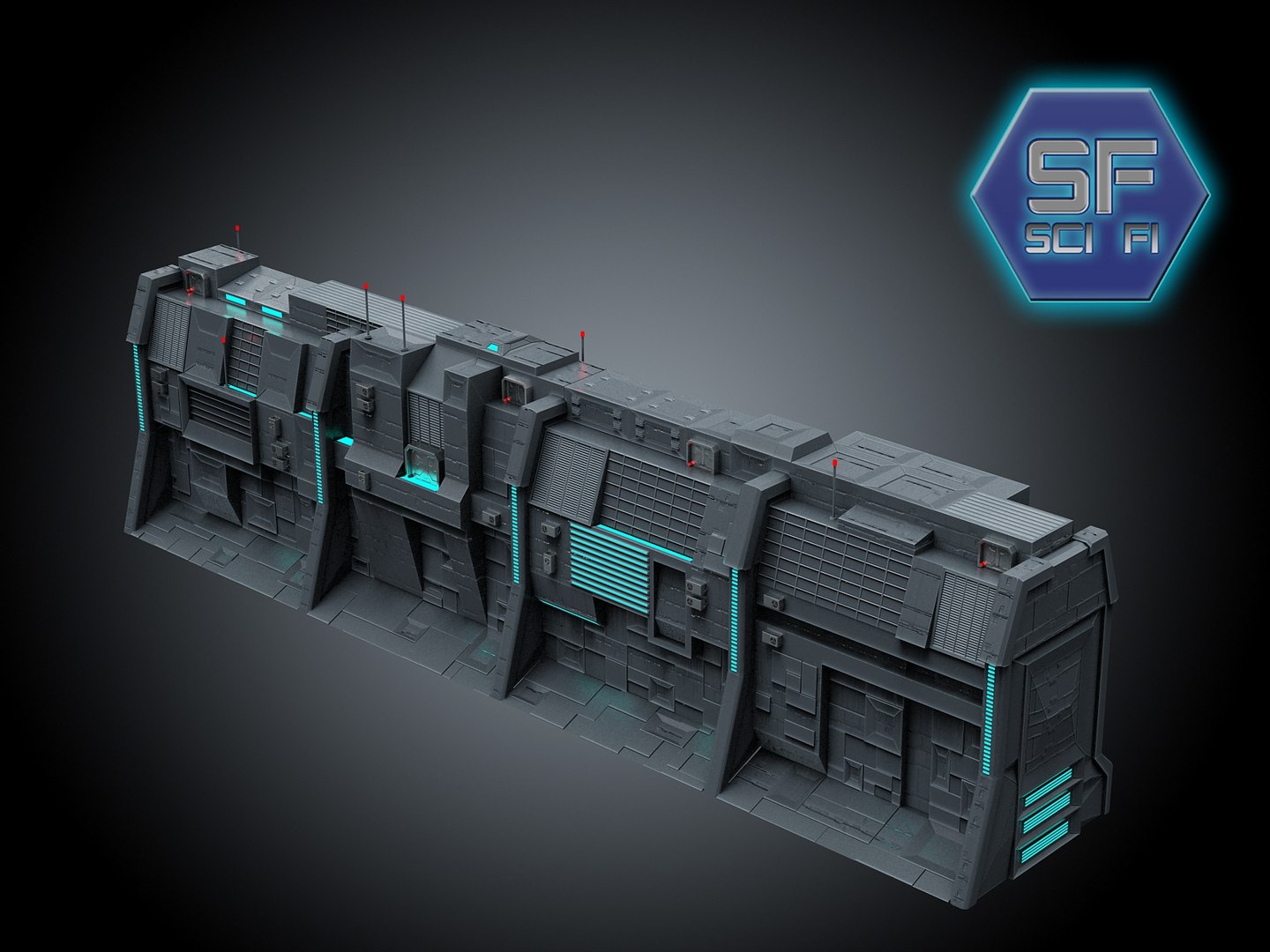 Sci Fi Futuristic Building 3d Model