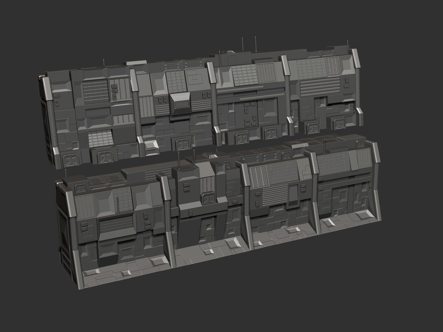 Sci Fi Futuristic Building 3d Model