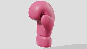 Pink boxing glove 3D model