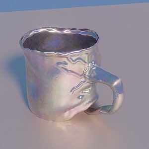 Crumpled metal mug
