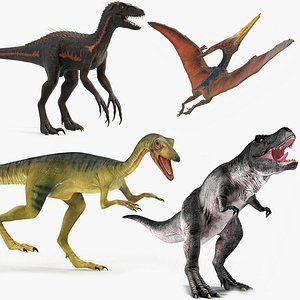 Carnivorous Dinosaurs Rigged for Cinema 4D Collection 2