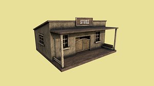 Western Store Wild West Building Backdrop Full Perm