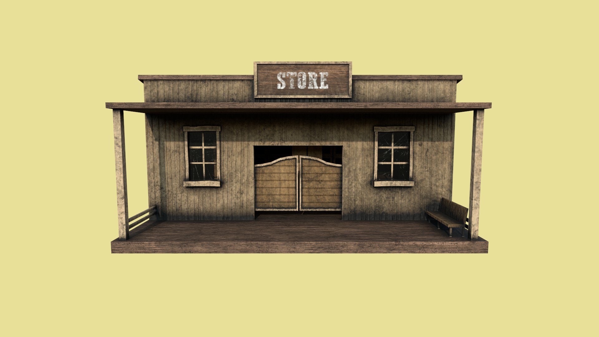 3D western store - wild west - TurboSquid 1709009