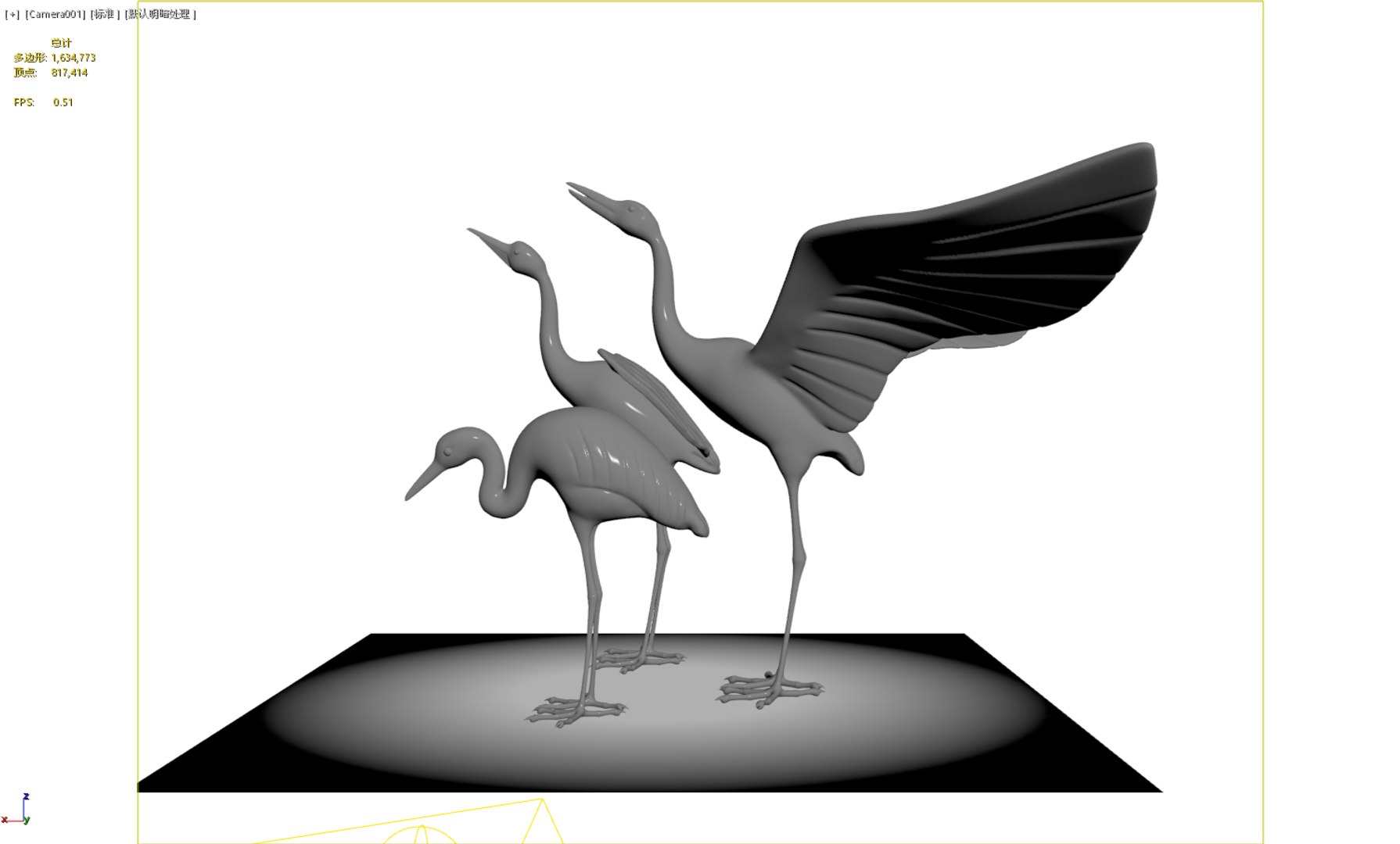 3D Bird Statue TurboSquid 2005868