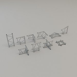 3D truss pieces model