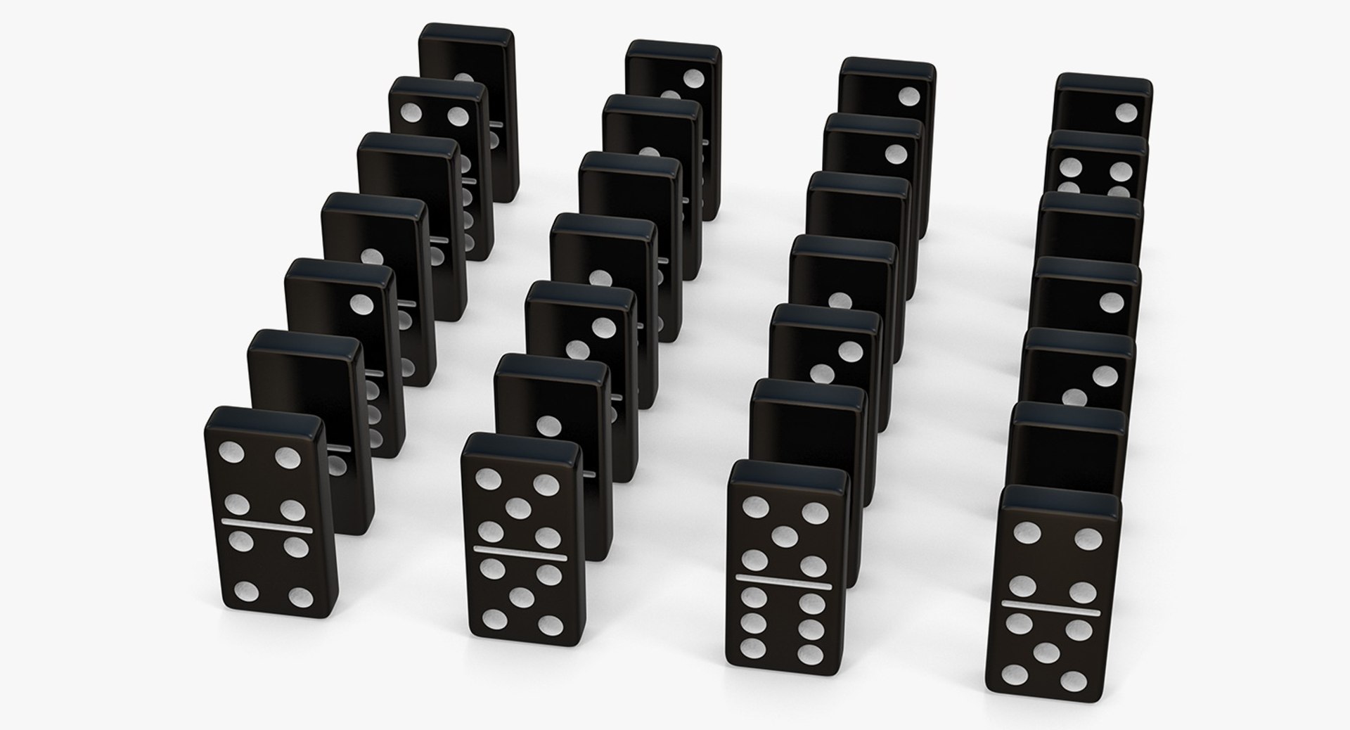 Black Domino Knuckles Set 3D model preview