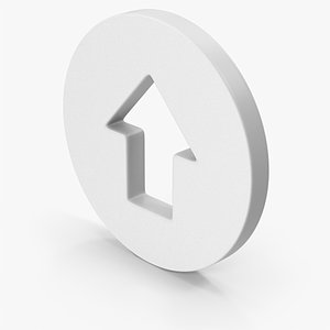 White Circular Up Arrow