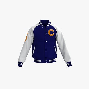 Male raglan varsity jacket