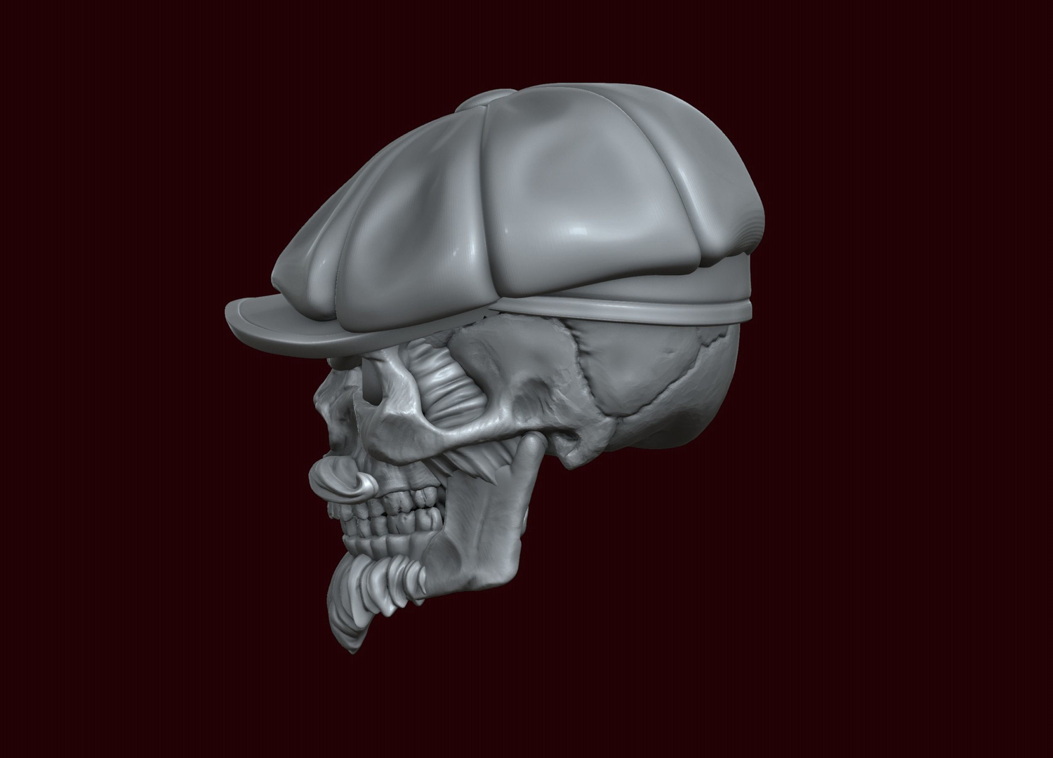 3D модель Череп в восьмилопастной шапке 3D-печать - TurboSquid 1877751