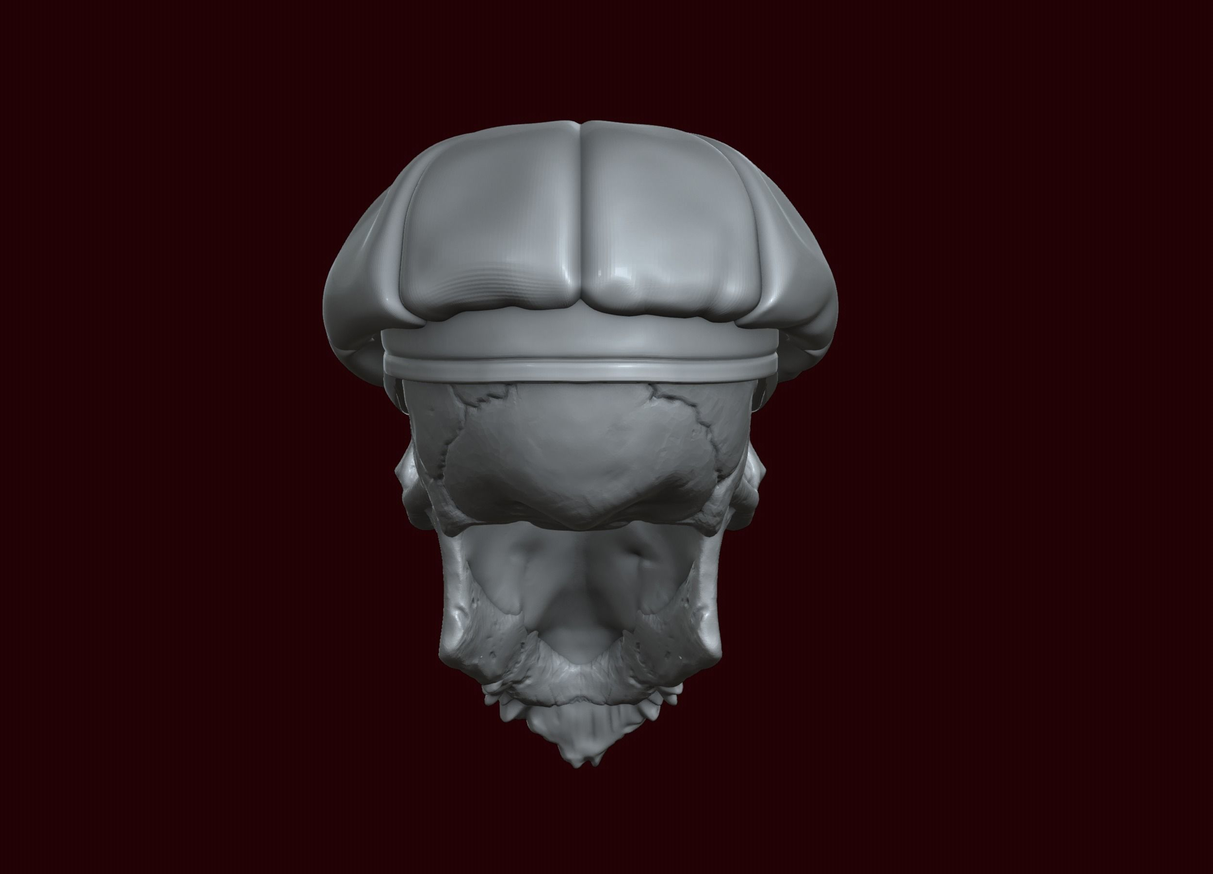 3D модель Череп в восьмилопастной шапке 3D-печать - TurboSquid 1877751