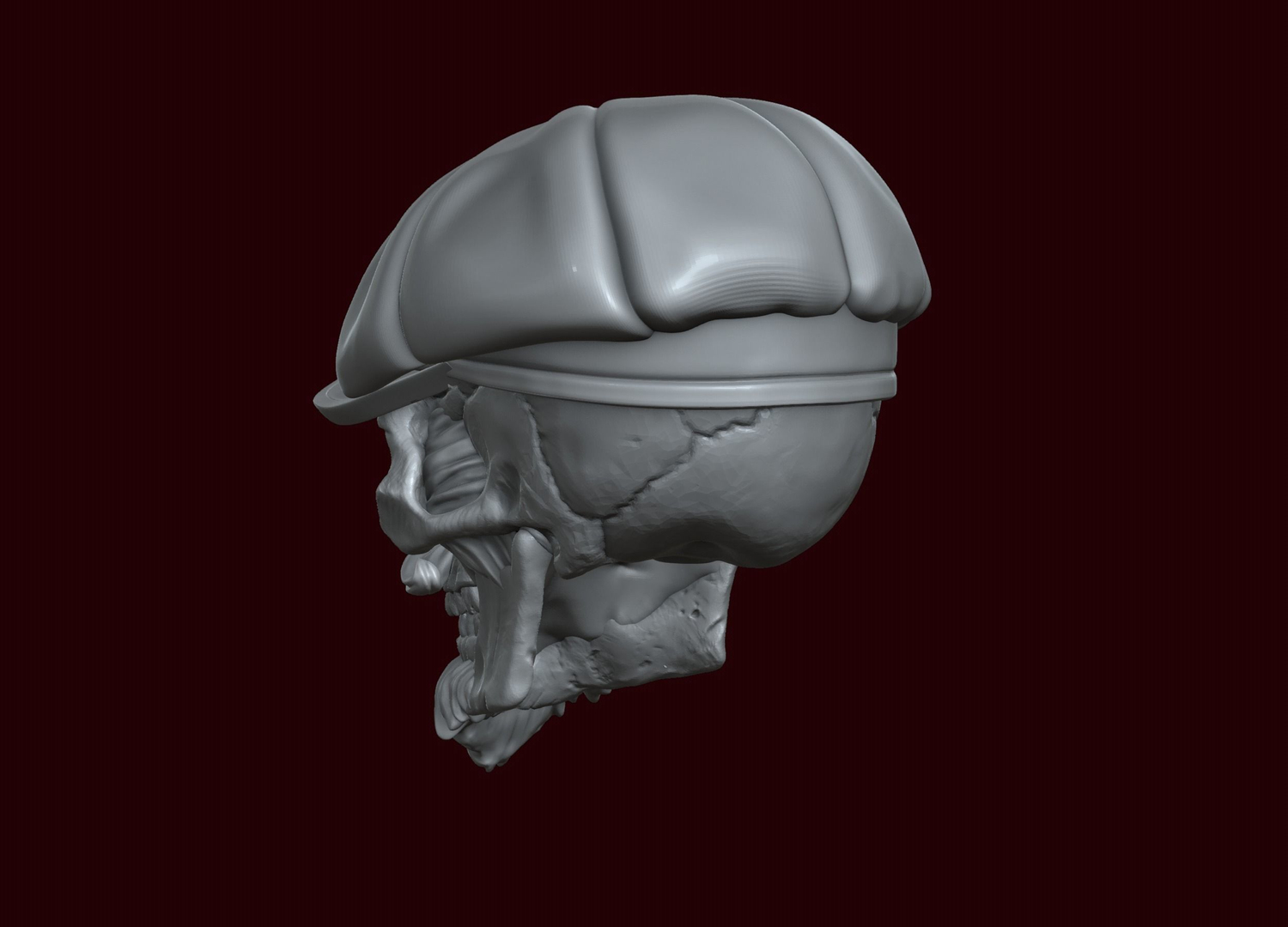 3D модель Череп в восьмилопастной шапке 3D-печать - TurboSquid 1877751