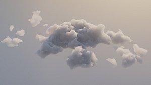 3D Cloud Polygon Blender 1 model