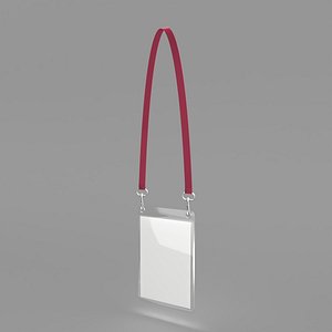 plastic id card holder badge 3D model