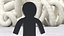Plastic Stickman Rigged Black